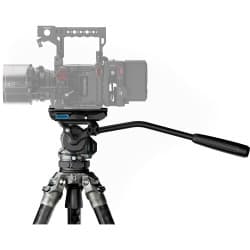 Tilta - Cabeça fluida Cine  de 75 mm com pernas de tripé de fibra de carbono de 3 estágios (Snow Camo)