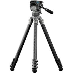 Tilta - Cabeça fluida Cine  de 75 mm com pernas de tripé de fibra de carbono de 3 estágios (Snow Camo)