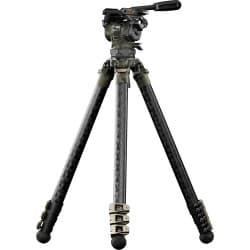 Tilta - Cabeça fluida Cine de 75 mm com pernas de tripé de fibra de carbono de 3 estágios (Forest Camo)