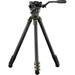 Tilta - Cabeça fluida Cine de 75 mm com pernas de tripé de fibra de carbono de 3 estágios (Forest Camo)
