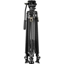 Tilta  - Cabeça fluida Cine de 75 mm com sistema de tripé de fibra de carbono de um toque de 2 estágios (17.6 lb Load, Space Gray)