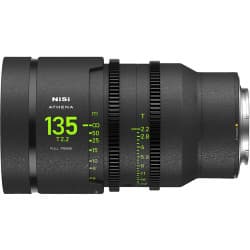 NiSi Athena Prime - Lente de Cinema 135mm Full Frame T2.2 (E Mount, sem filtro drop-in)