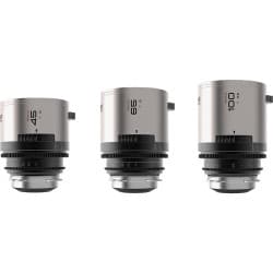 Blazar - Kit de 3 lentes Remus 45/65/100mm T2.0 Full-Frame 1.5x Anamórfico com estojo (PL Mount, Blue Flare)
