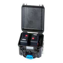 Blueshape - RUGGED Mini Estação de energia em caixa para 2 baterias