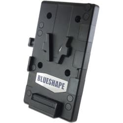 Blueshape - Placa de bateria VPLATE de metal universal com 2 saídas Dtap para Blackmagic URSA