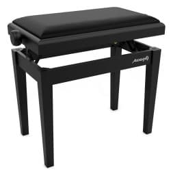 Audibax - KB600 Banco acolchoado para piano/teclado (Black)