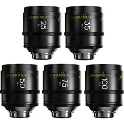 DZOFilm - Kit de lentes Arles FF/VV Prime Cine 25/ 35/50/75/100mm (PL Mount)