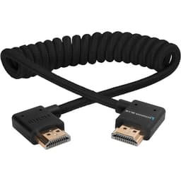 Kondor Blue - Cabo FULL-HDMI de ângulo reto para monitores (Raven Black/ 30 a 60cm)