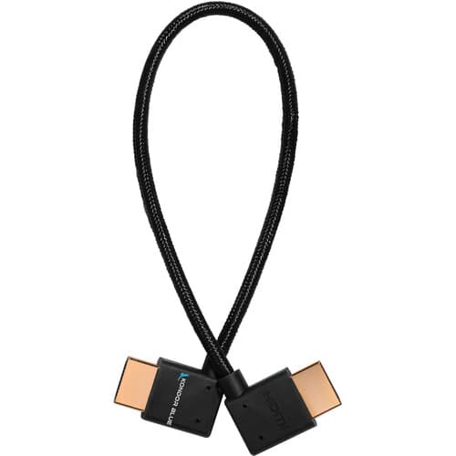 Kondor Blue - Cabo HDMI de alta velocidade Right-Angle para Left-Angle (Raven Black/30,5 cm) - imagem 2
