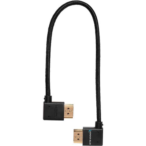 Kondor Blue - Cabo HDMI de alta velocidade Right-Angle para Left-Angle (Raven Black/30,5 cm) - imagem 3
