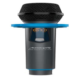 Audibax - Sistema sem fio de microfone dinâmico duplo Missour UHF (Black)