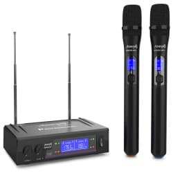 Audibax - Sistema de microfone sem fio VHF duplo Missouri 2000 A (Black)