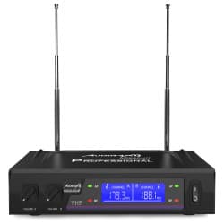 Audibax - Sistema de microfone sem fio VHF duplo Missouri 2000 A (Black)