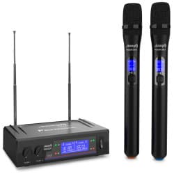 Audibax - Sistema de microfone sem fio VHF duplo Missouri 2000 B (Black)