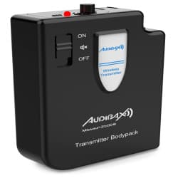 Audibax - Microfone profissional sem fio de lapela dupla Missouri 2500 B (Black)