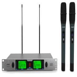Audibax - Microfone de rack duplo sem fio UHF de mão Missouri Rack A