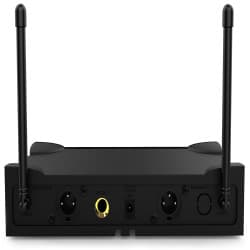 Audibax - Sidney 500 A Microfone sem fio profissional UHF de mão dupla + estojo (Black)
