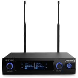 Audibax - Sidney 1250 A Sistema de microfone sem fio UHF duplo (Black)