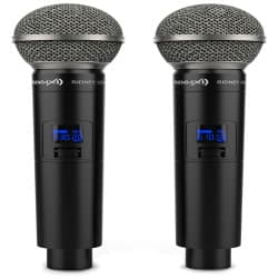 Audibax - Sidney 1250 A Sistema de microfone sem fio UHF duplo (Black)