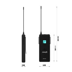 Audibax - AWM 403 TD Fone de ouvido para microfones sem fio
