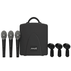 Audibax - Kit Tokyo XM1800 Microfones dinâmicos (Black\Silver)