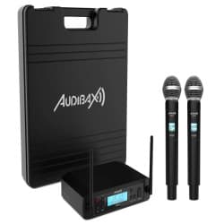 Audibax - AWM 201 Microfones portáteis sem fio (Black)