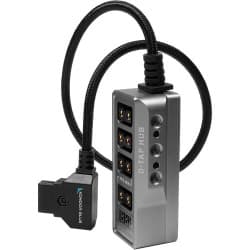 Kondor Blue - Macho D-Tap para Hub Divisor D-Tap Fêmea de 4 Portas com Voltímetro (40,6cm/Space Gray)
