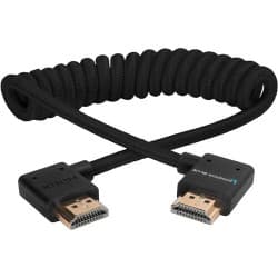 Kondor Blue - Cabo FULL-HDMI de ângulo reto para monitores (Raven Black/ 30 a 60cm)