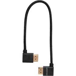 Kondor Blue - Cabo HDMI de alta velocidade Right-Angle para Left-Angle (Raven Black/30,5 cm)