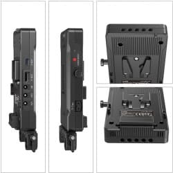 SmallRig - Placa adaptadora de bateria V-Mount com braçadeira de haste dupla de 15 mm