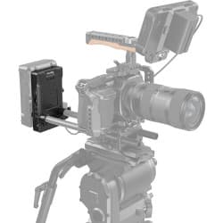 SmallRig - Placa adaptadora de bateria V-Mount com braçadeira de haste dupla de 15 mm