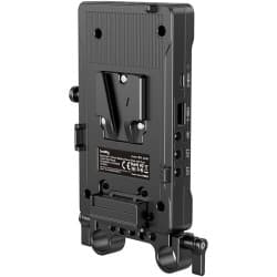 SmallRig - Placa adaptadora de bateria V-Mount com braçadeira de haste dupla de 15 mm