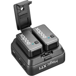 Godox - Magic XT1-CL Sistema de microfone sem fio para 2 pessoas com adaptadores USB-C e Lightning (2,4 GHz)