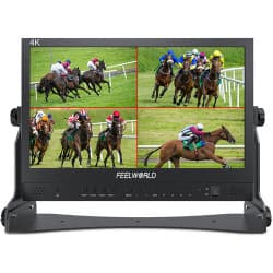 FeelWorld - Monitor com 4 x HDMI I/O para Switchers ATEM156 4K 15.6" Quad-Split