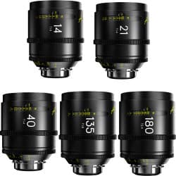 DZOFilm - Kit de lentes Arles FF/VV Prime Cine 14/21/40/135/180mm (PL Mount)