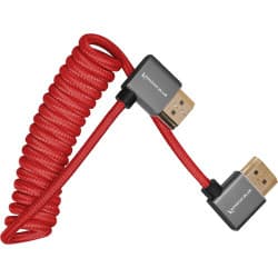 Kondor Blue - Cabo FULL-HDMI de ângulo reto para monitores (Cardinal Red / 30 a 60cm)