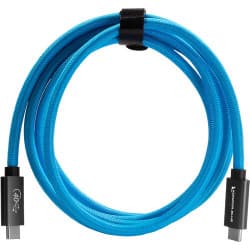 Kondor Blue - THUNDERBOLT 4 USB 4.0 TYPE C cabo BLAZING 40G SPEEDS 5A 100W STRAIGHT 6 FT