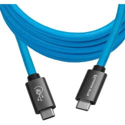 Kondor Blue - THUNDERBOLT 4 USB 4.0 TYPE C cabo BLAZING 40G SPEEDS 5A 100W STRAIGHT 6 FT