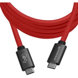 Kondor Blue - THUNDERBOLT 4 USB 4.0 TYPE C cabo BLAZING 40G SPEEDS 5A 100W STRAIGHT 6 FT (Cardinal Red)