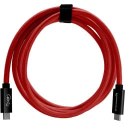 Kondor Blue - THUNDERBOLT 4 USB 4.0 TYPE C cabo BLAZING 40G SPEEDS 5A 100W STRAIGHT 6 FT (Cardinal Red)