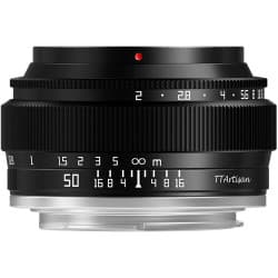 TTArtisan - Lente 50mm f/2 para Sony E (Black)