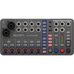 Zoom - LiveTrak L-6 Mixer digital portátil de 6 canais e gravador multitrack