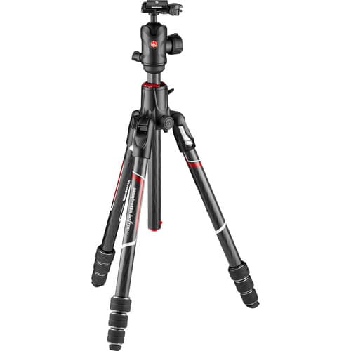 Manfrotto - Tripé de fibra de carbono Befree GT XPRO com cabeça esférica central 496