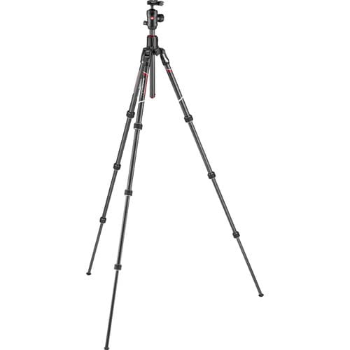 Manfrotto - Tripé de fibra de carbono Befree GT XPRO com cabeça esférica central 496
