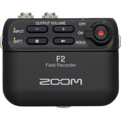 Zoom - Gravador de campo portátil ultracompacto com microfone de lapela F2