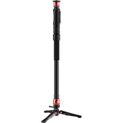 iFootage - Cobra 3 Strike Monopé de alumínio com base de minipé de baixo perfil e Fluid Head K5S