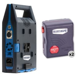 BLUESHAPE GRANITE MINI 14.4V 140Wh V-Mount 2 x Batteries with Dual Charger Kit