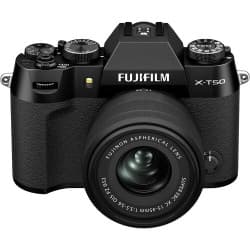 Fujifilm - Câmera Mirrorless X-T50 com lente 15-45 mm f/3.5-5.6 (Black)