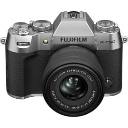 Fujifilm - Câmera Mirrorless X-T50 com lente 15-45 mm f/3.5-5.6 (Silver)