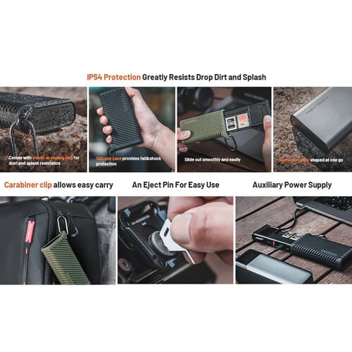 Pgytech - Case para leitor de cartão CreateMate CFexpress Tipo B/SD (Classic Black)